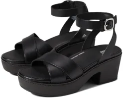 FitFlop Pilar Crossover Leather Ankle-Strap Platforms