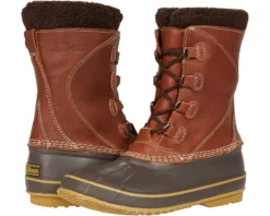 L.L.Bean Snow Boot Tumbled Leather Lace-Up